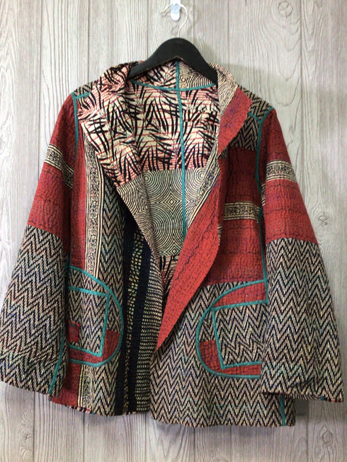Mieko Mintz Jacket Size Medium Quilted Reversible pre-owned